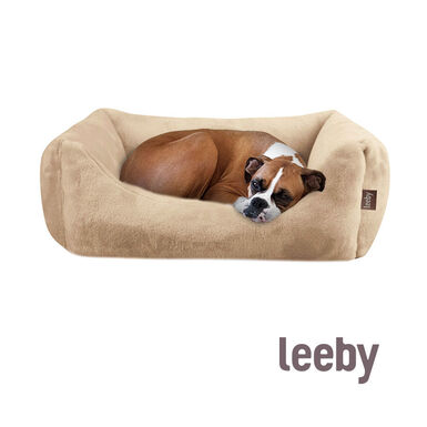 Leeby Alcofa com Capa Amovível Bege para cães 